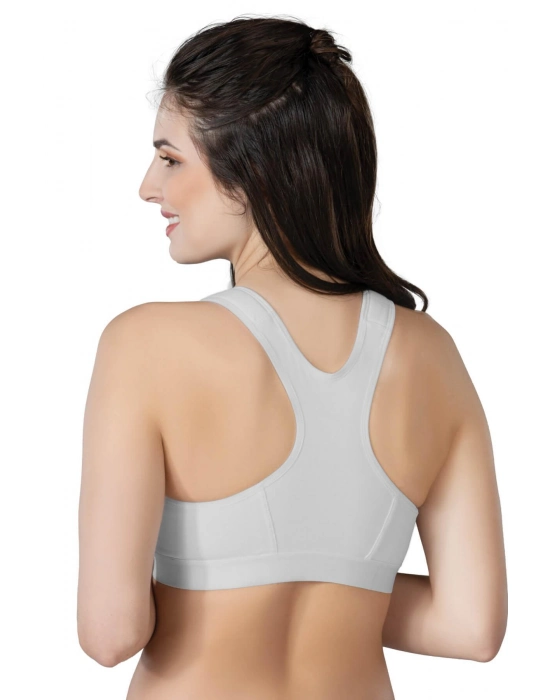 Gri Mı Emay 184 B Önden Fermuarlı Sporcu Penye Sütyen