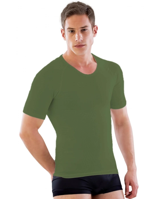 Haki Yeşil Mı Emay E1010 Yarım Kol Erkek Korse Atlet