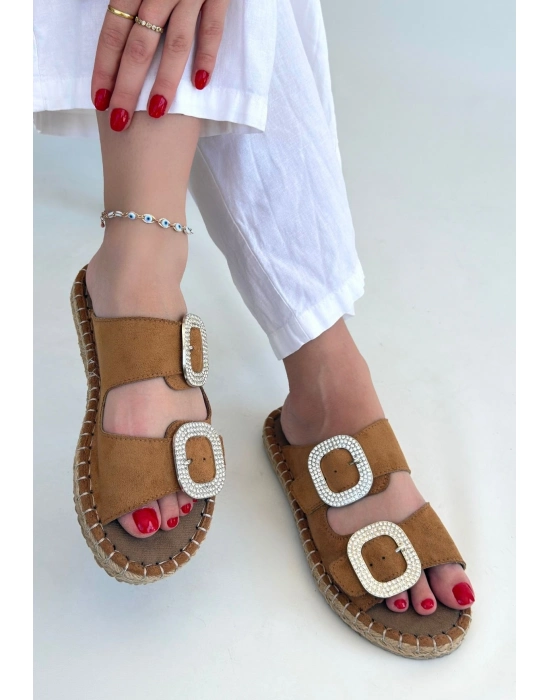 Hertas Vizon Nubuk Tokalı Terlik - Bamido