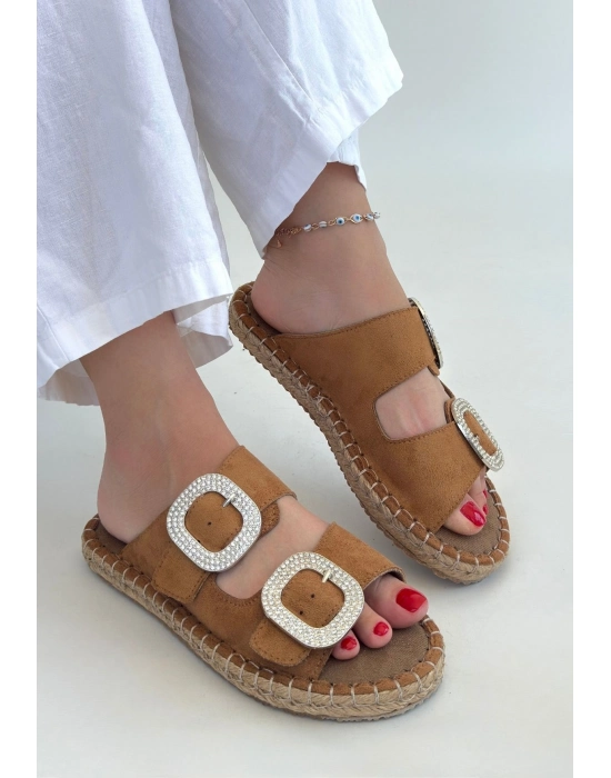 Hertas Vizon Nubuk Tokalı Terlik - Bamido