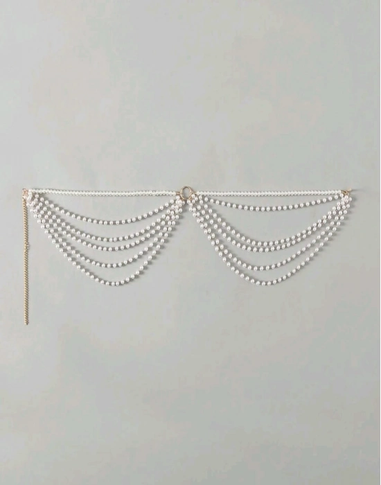 İnci Şıklığıyla Plajlarda Parla – Ayarlanabilir Bikini Zincir Aksesuarı