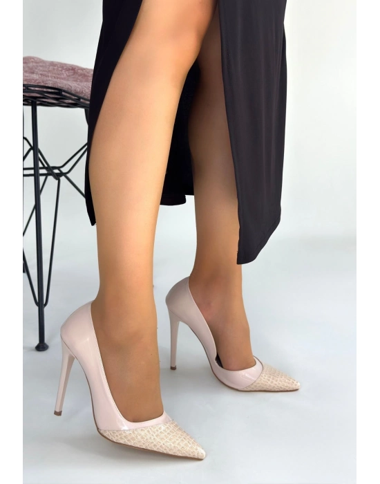 Jier Bej Rugan Stiletto Ayakkabı - Bamido