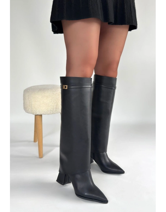 Jike Siyah Cilt Tak Çıkar Çizme - Bamido