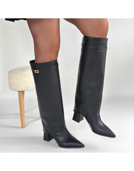 Jike Siyah Cilt Tak Çıkar Çizme - Bamido