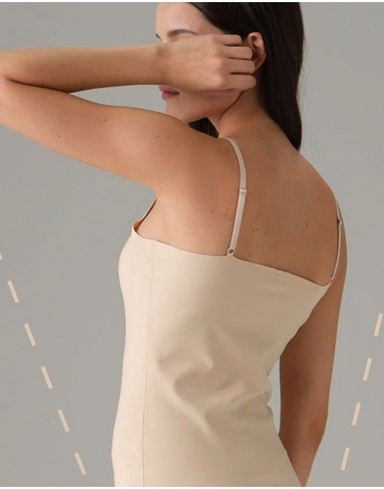 Kadın Dikişsiz Ayarlanabilir Askılı Basic Atlet Ten 9003