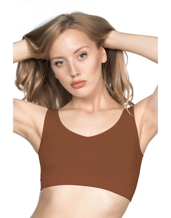 Kahve Mı Emay 4005 Soft Kalın Askı Büstiyer