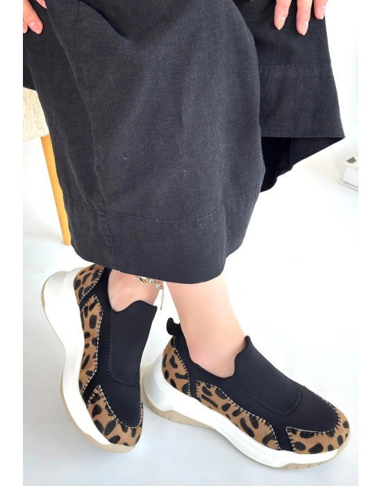 Kendy Leopar Süet Spor Ayakkabı - Bamido