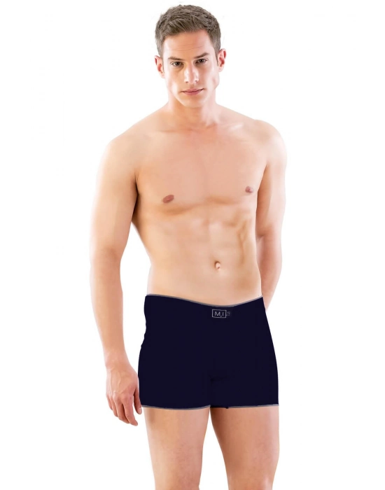 Lacivert  Mı Emay 2108 Seamless Uzun Erkek Boxer