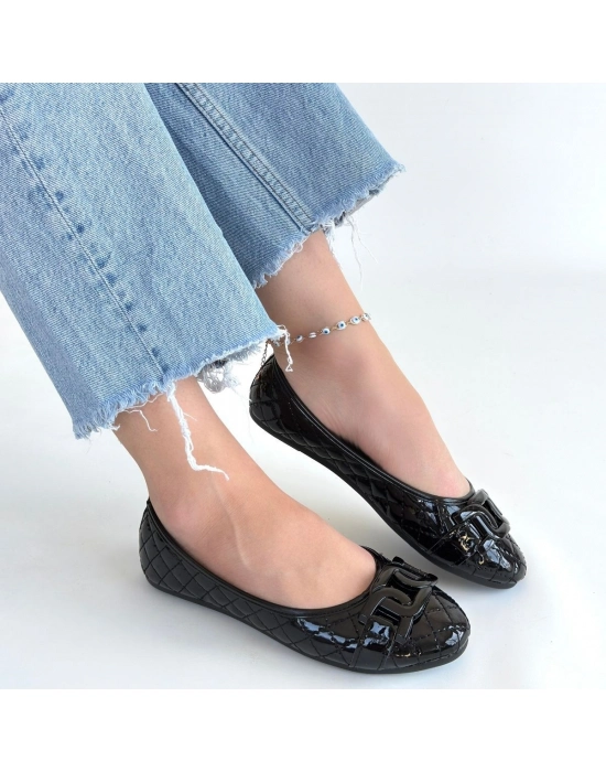 Lawy Siyah Rugan Babet Ayakkabı - Bamido