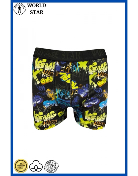 Likralı Pamuklu Renkli Erkek Boxer