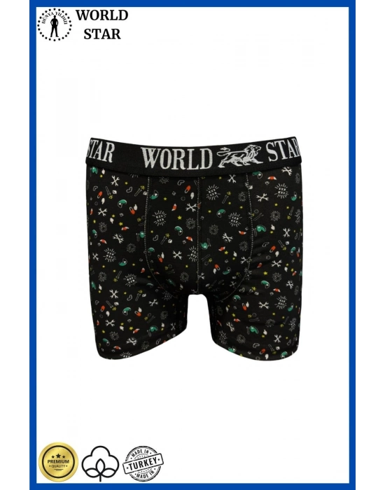 Likralı Pamuklu Renkli Erkek Boxer