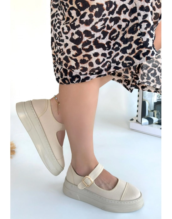 Lunni Bej Keten Spor Ayakkabı - Bamido