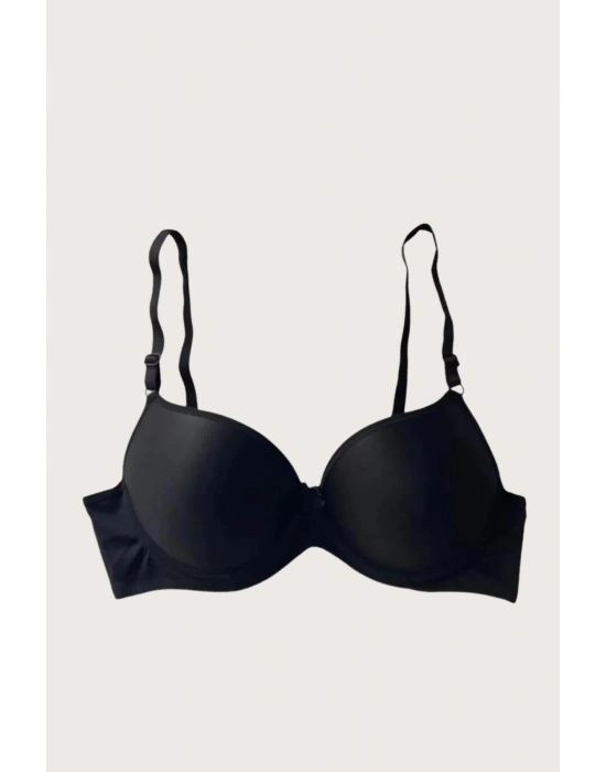 Mikro Kumaş Push Up Dolgulu Balenli Günlük Tek Destekli Sütyen