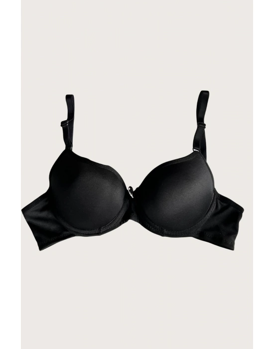 Mikro Kumaş Push Up Dolgulu Balenli Günlük Tek Destekli Sütyen