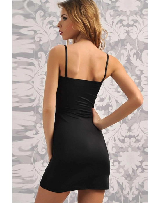 Mikropolyamid Kumaşlı Askıları Çıkabilen Straplez Kısa Elbise Altı Kombinezon