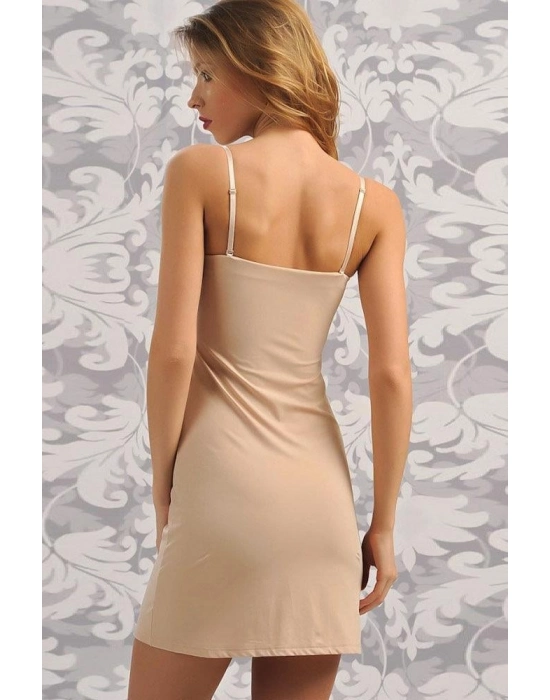 Mikropolyamid Kumaşlı Askıları Çıkabilen Straplez Kısa Elbise Altı Kombinezon