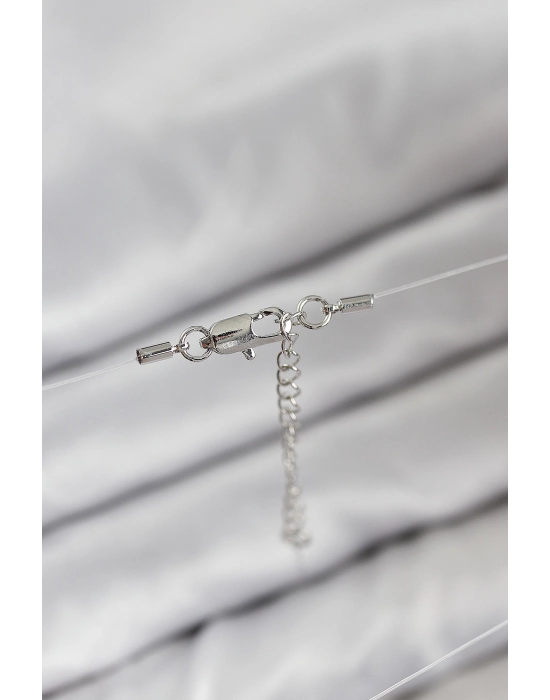 Misineli Yıldız Model Gümüş Renk Hayalet Kolye - Bamido