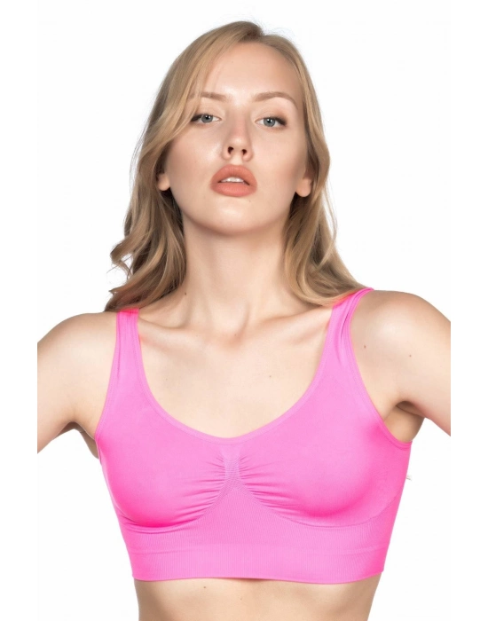 Neon Fuşya Mı Emay 4005 Soft Kalın Askı Büstiyer