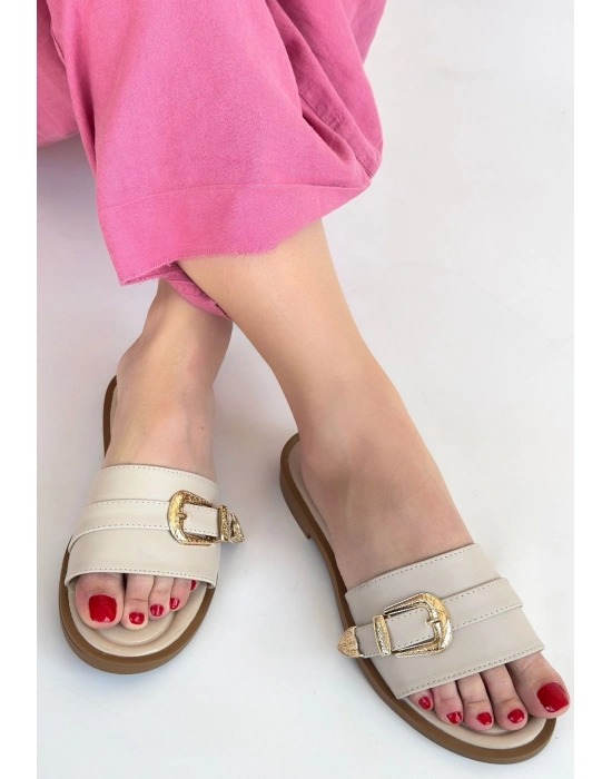 Orja Bej Cilt Terlik - Bamido