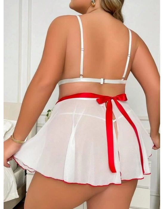 Özel Tasarım Büyük Beden Fantezi Hemşire Kostümü