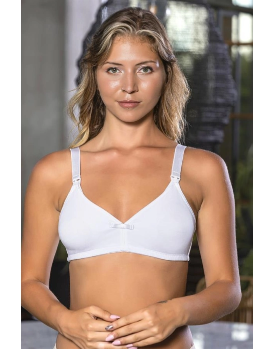 Pamuklu Emzirme Sütyeni Beyaz (brf1080)