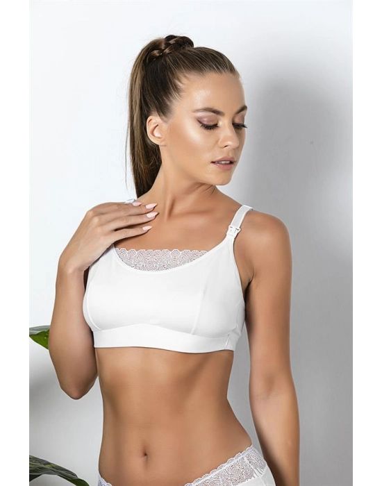 Pamuklu Emzirme Sütyeni Beyaz (brf11780)