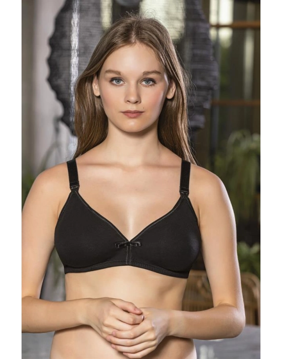 Pamuklu Emzirme Sütyeni Siyah (brf1080)