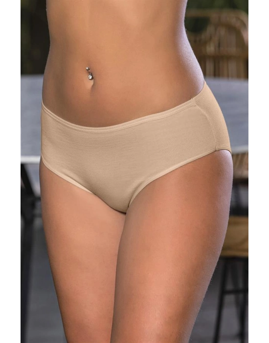 Pamuklu Yüksek Bel Slip Külot Ten (brf2966)