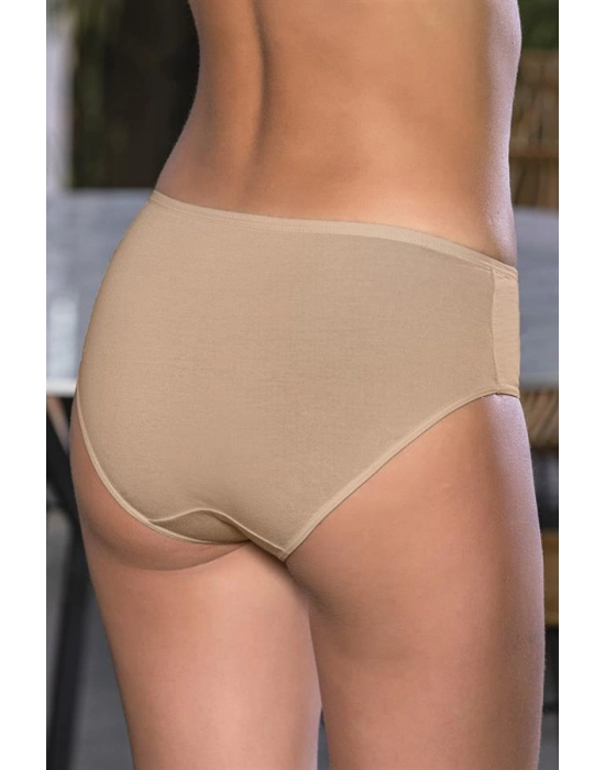 Pamuklu Yüksek Bel Slip Külot Ten (brf2966)