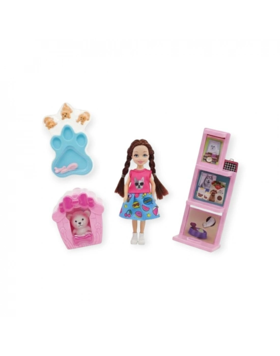 Pet Shop -  Köpek Bakım Merkezi Oyun Seti - A8-14 - Sarışın (bamido)