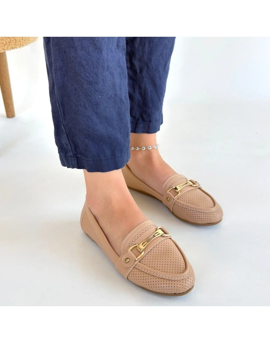 Rain Nude Cilt Babet Ayakkabı - Bamido