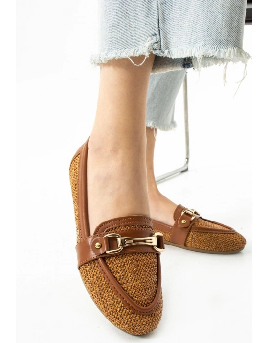 Rain Taba Cilt Babet Ayakkabı - Bamido