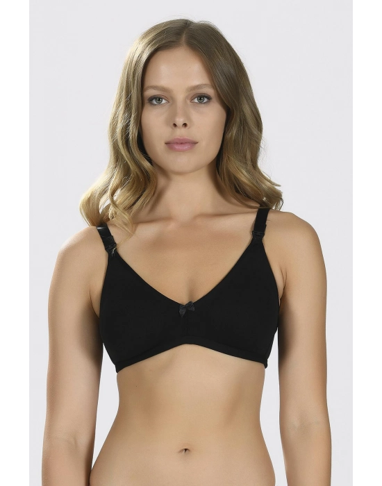Siyah Dikişsiz Emzirme Sütyeni