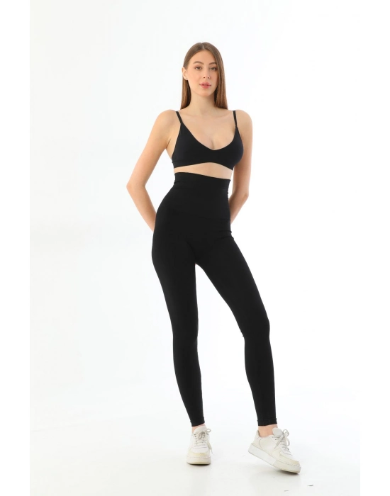 Siyah Mı 3904 Göğüs Altı Yüksek Bel Toparlayıcı Tayt