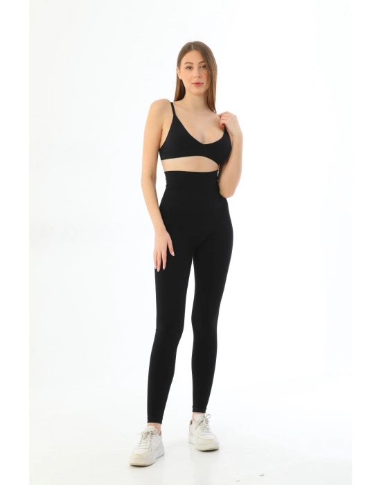 Siyah Mı 3904 Göğüs Altı Yüksek Bel Toparlayıcı Tayt