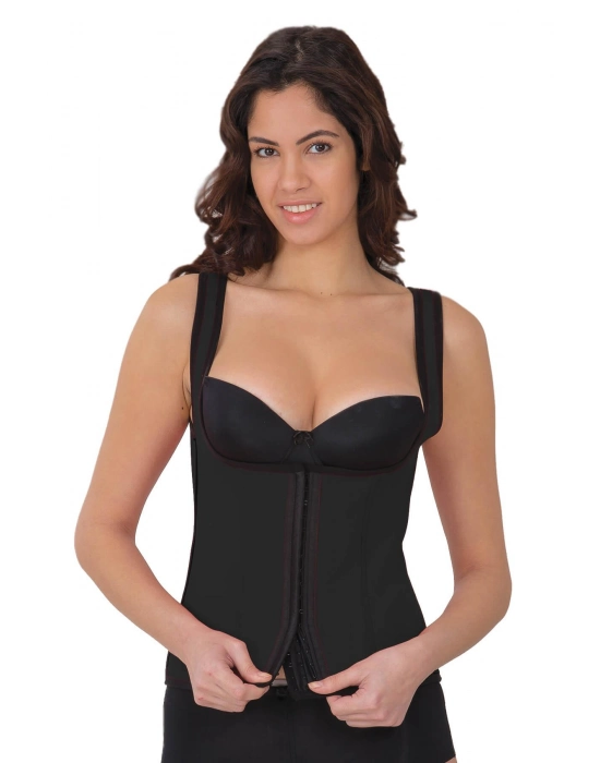 Siyah Mı 9173 Agraflı Göğsü Açık Atlet Korse