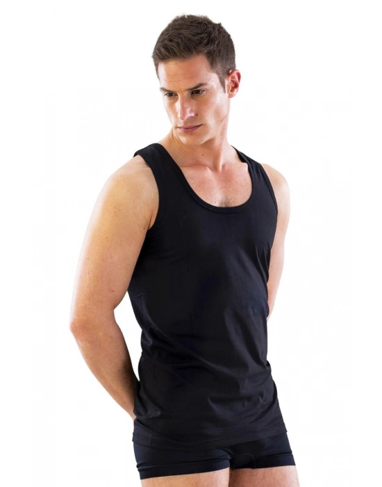 Siyah Mı Emay 12210-r U Yaka Askılı Erkek Atlet Renkli