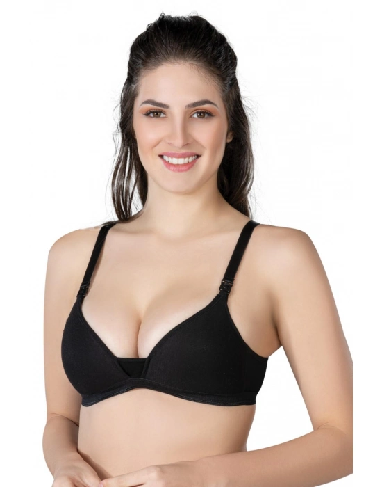 Siyah Mı Emay 1422 Modal Cotton Kaplı Emzirme Sütyen