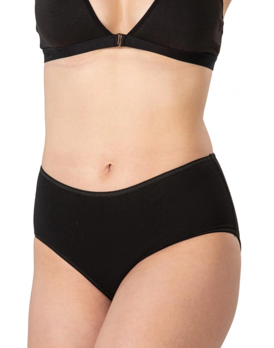 Siyah Mı Emay 1442 Modal Coton Yüksekbel Külot