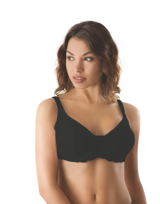 Siyah Mı Emay 164 C Balenli Dantelli Sütyen