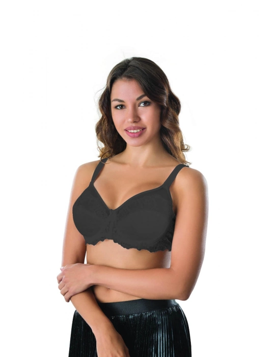 Siyah Mı Emay 170 B Balenli Brode Toparlayıcı Sütyen