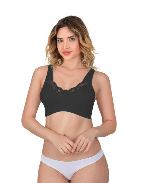 Siyah Mı Emay 181 B Dantelli Toparlayıcı Cotton Sütyen