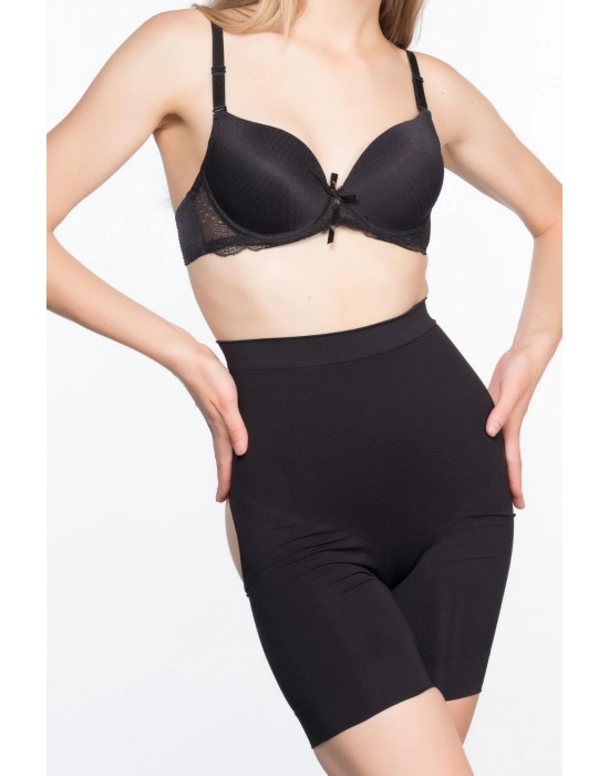 Siyah Mı Emay 2032 Popo Açık Masajlı Boxer Korse