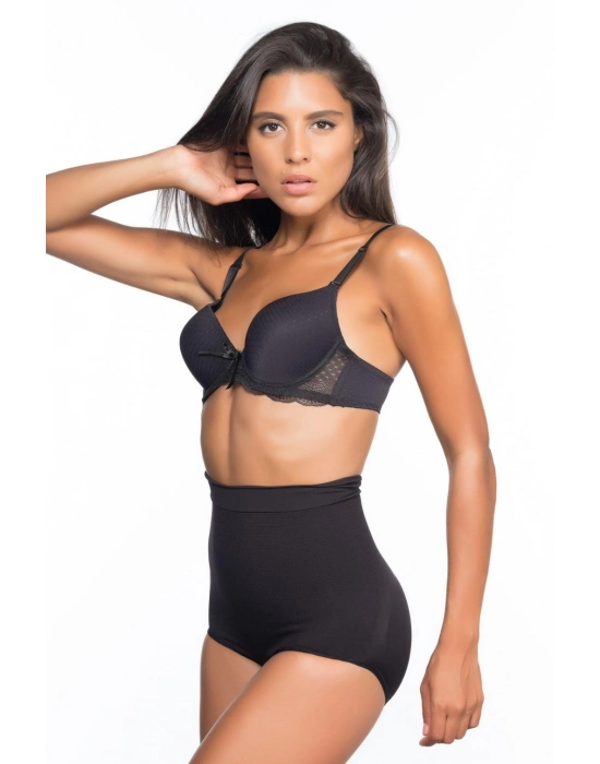 Siyah Mı Emay 2057 Yüksek Bel Masajlı Slip Korse
