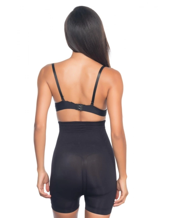 Siyah Mı Emay 2075 Yüksek Bel Desenli Double Kısa Paça Korse