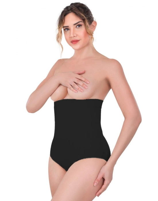 Siyah Mı Emay 2080 Yüksek Bel Çıtçıtlı Slip Korse