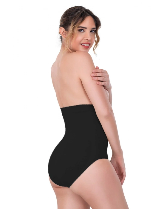 Siyah Mı Emay 2080 Yüksek Bel Çıtçıtlı Slip Korse