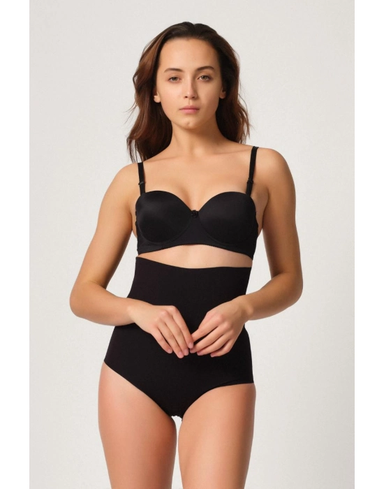 Siyah Mı Emay 2708 Lazer Yüksek Bel Kesim Slip Korse