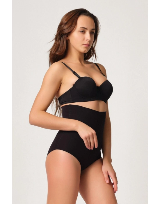 Siyah Mı Emay 2708 Lazer Yüksek Bel Kesim Slip Korse