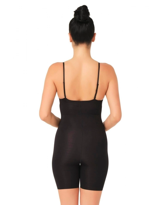 Siyah Mı Emay 2758 Lazer Kesim Göğsü Açık Boxer  Korse